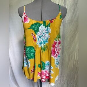 Bright floral flowy tank